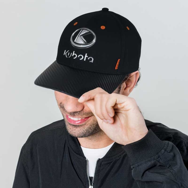 Tienda Oficial Kubota | Gorra Kubota negra y naranja Carbon