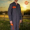 Officiële Kubota Shop | Kubota zwarte en oranje werkoverall 2 rits