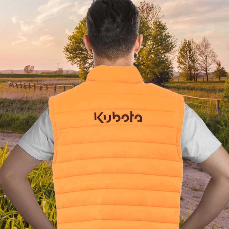 Negozio Ufficiale Kubota | Piumino Kubota smanicato arancione