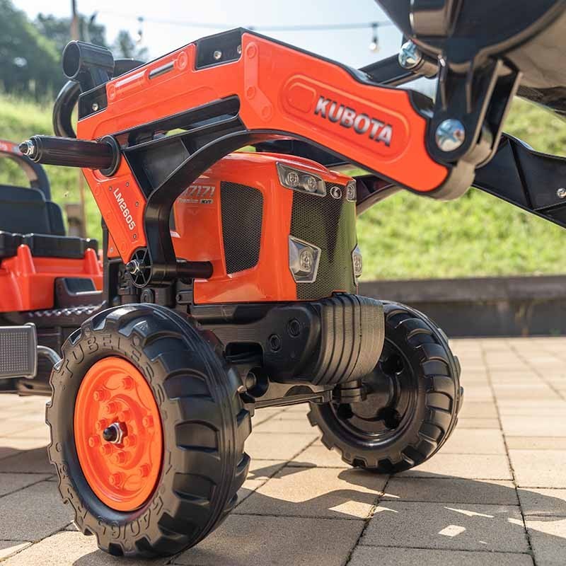 Boutique Officielle Kubota | Mini tractopelle Kubota pour enfant M7171 + pelle + remorque