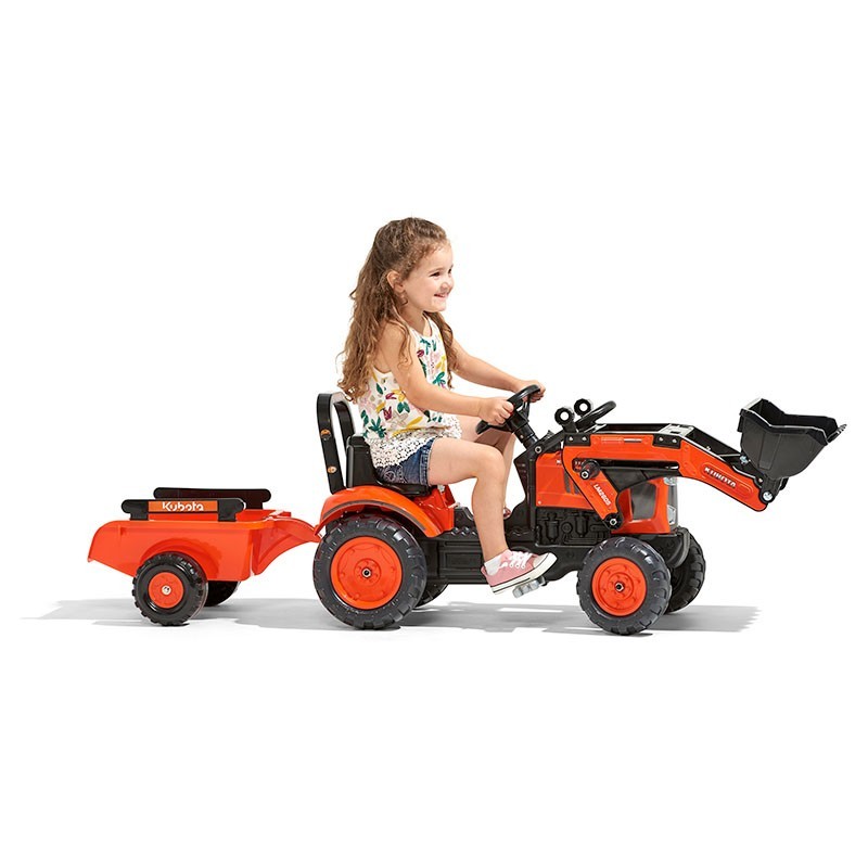 Negozio Ufficiale Kubota | Mini escavatore Kubota per bambini M7171 + caricatore + rimorchio