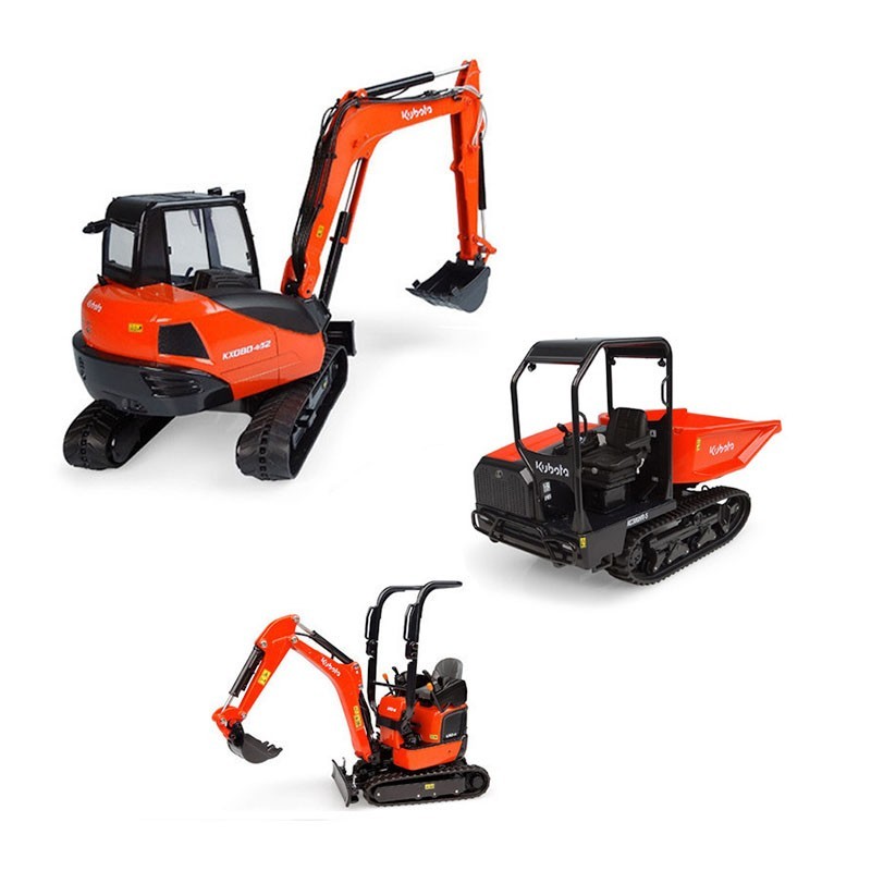 Oficjalny Sklep Kubota | Modele Kubota pomarańczowe U10-5 + KX080-4α2 + KC300HR-5