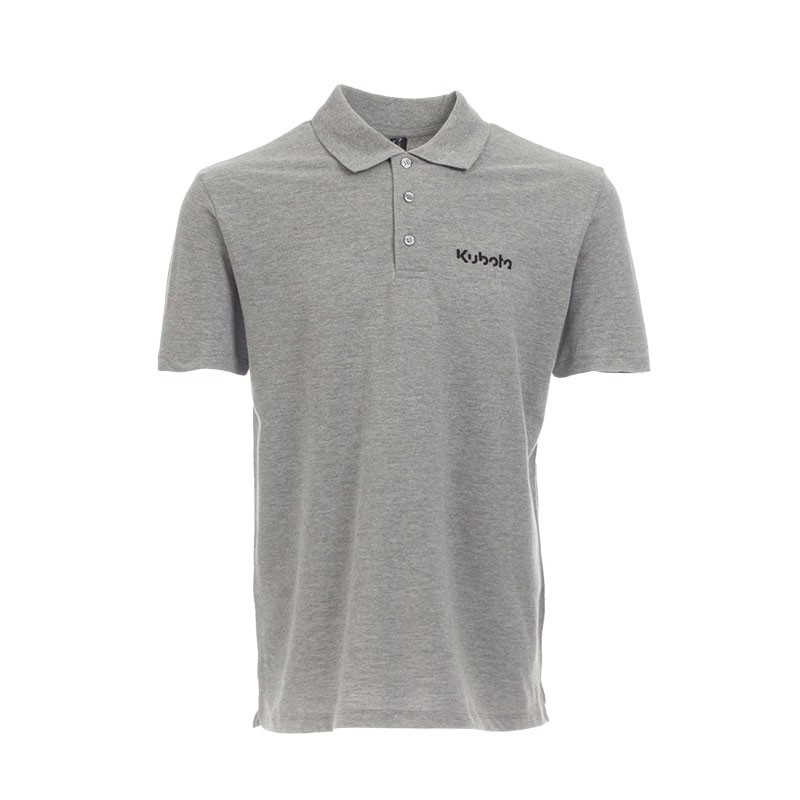 Tienda Oficial Kubota | Polo Kubota gris jaspeado hombre