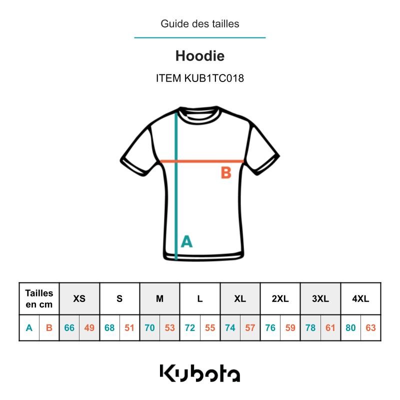 Negozio Ufficiale Kubota | Felpa con cappuccio Kubota nero
