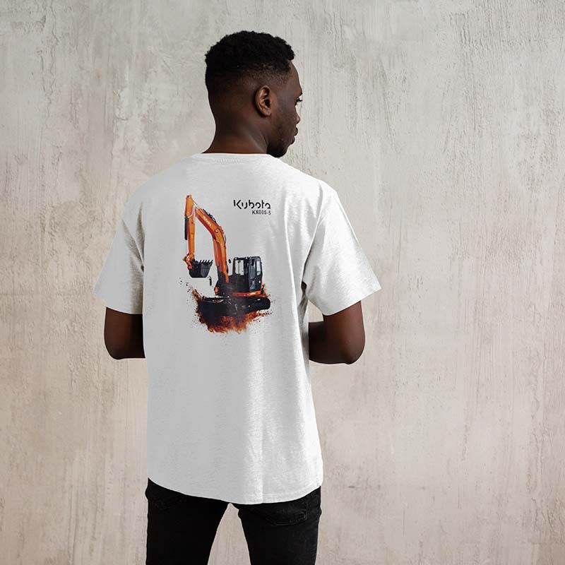 Tienda Oficial Kubota | Camiseta Kubota blanca KX085-5