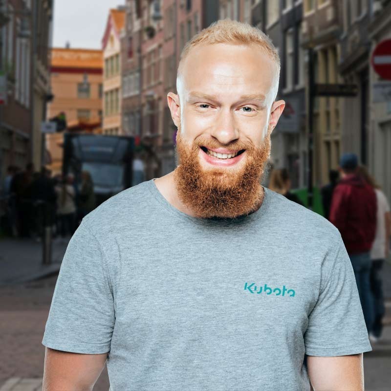 Offizieller Kubota Shop | T-shirt Kubota Herren grau meliert