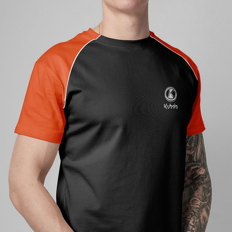 Officiële Kubota Shop | T-shirt Kubota heren grijs en oranje