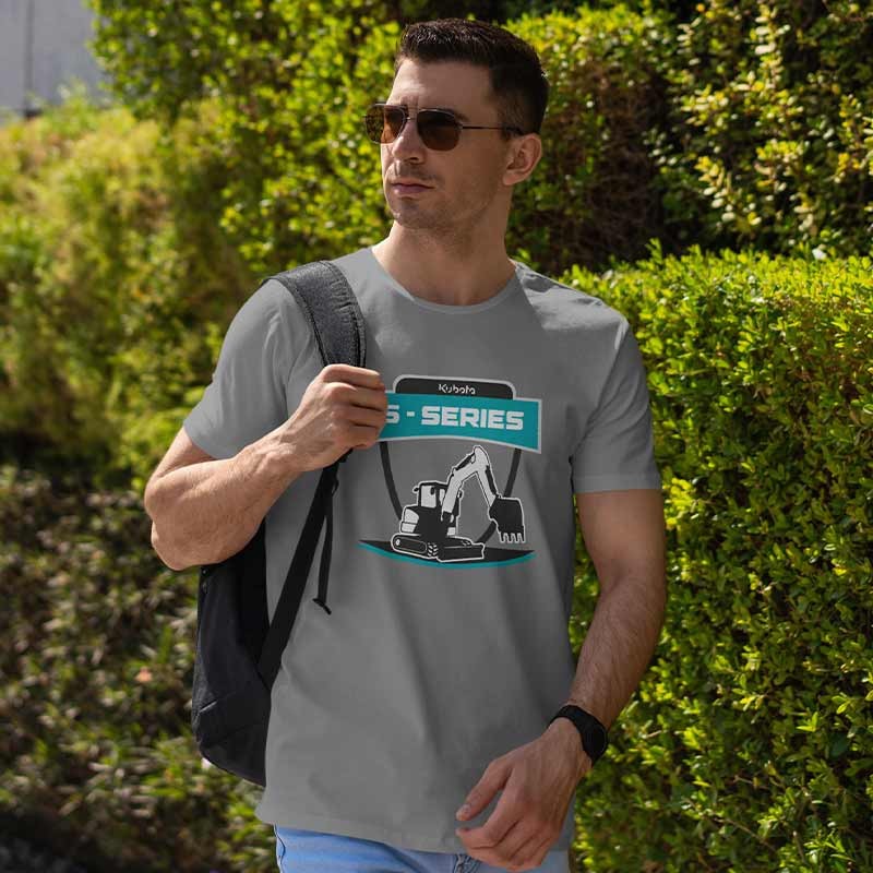 Officiële Kubota Shop | T-shirt Kubota heren grijs 5-SERIES