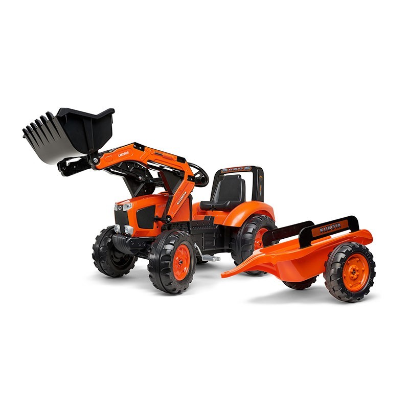 Boutique Officielle Kubota | Mini tractopelle Kubota pour enfant M135GX + pelle + remorque