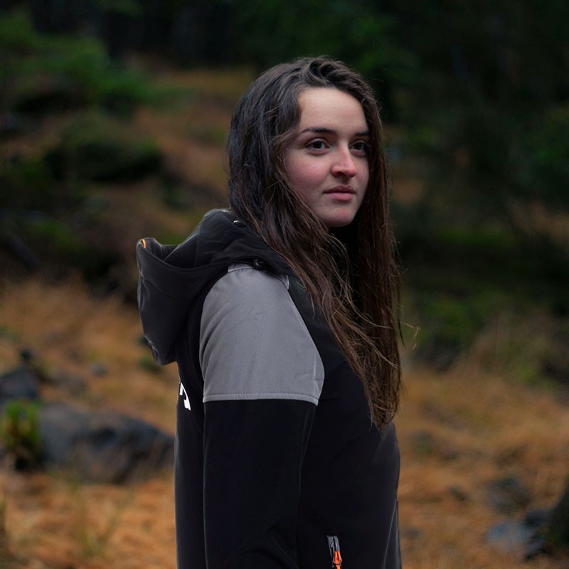 Tienda Oficial Kubota | Chaqueta softshell Kubota mujer negra y naranja