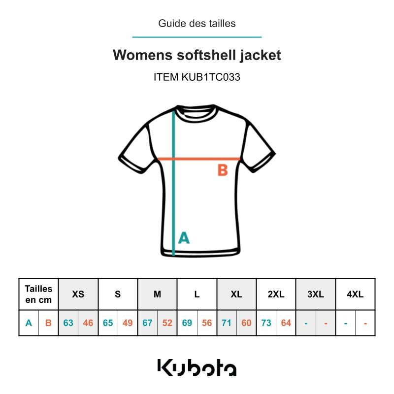 Boutique Officielle Kubota | Veste softshell Kubota femme noire et orange