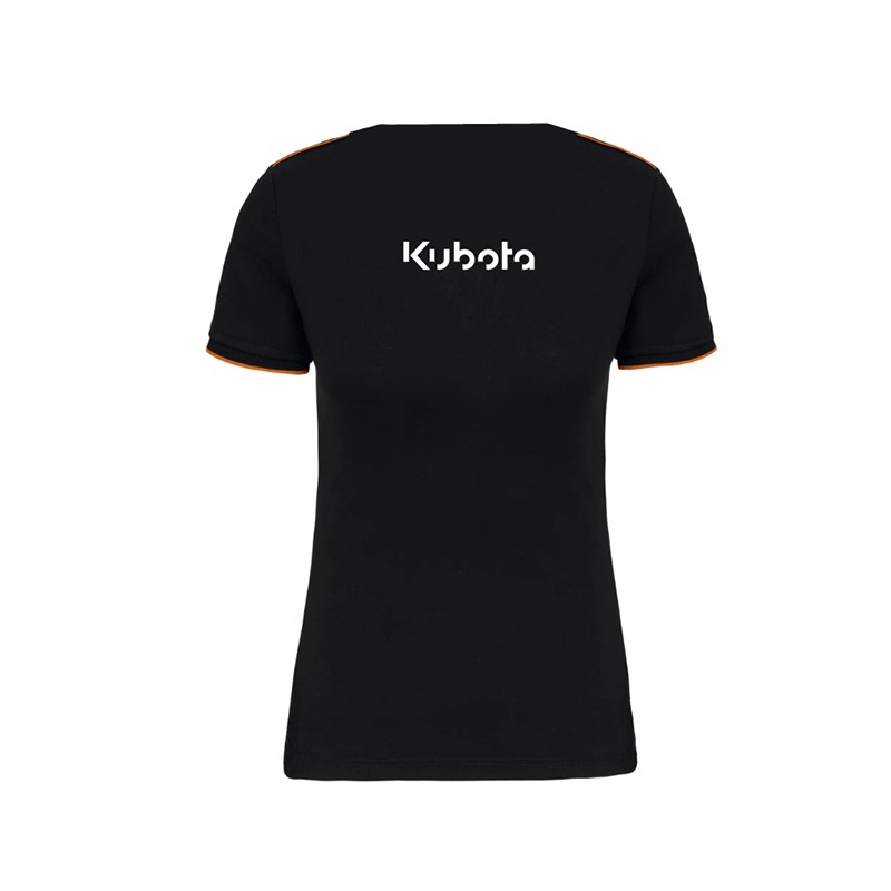 Tienda Oficial Kubota | Camiseta mujer Kubota negra y naranja