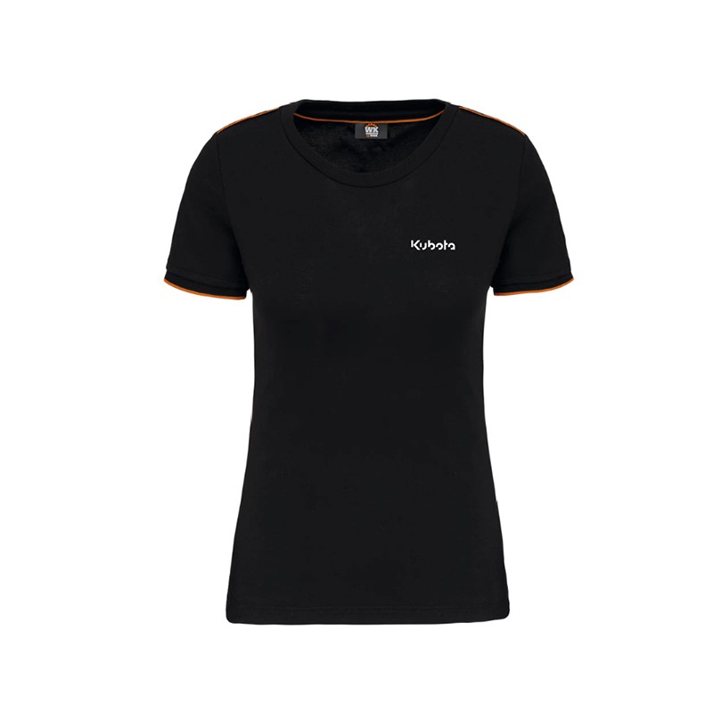 Officiële Kubota Shop | T-shirt dames Kubota zwart en oranje