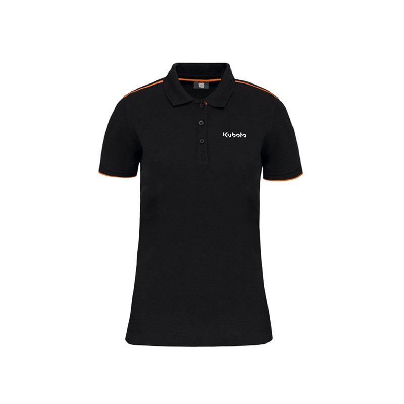 Negozio Ufficiale Kubota | Polo da donna Kubota nera e arancione