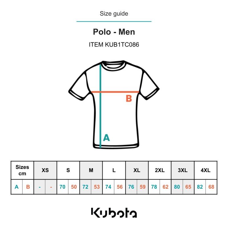 Official Kubota Store | Kubota men's polo shirt, black and orange