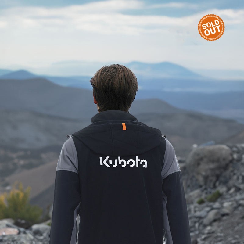 Tienda Oficial Kubota | Chaqueta softshell Kubota hombre negra y naranja