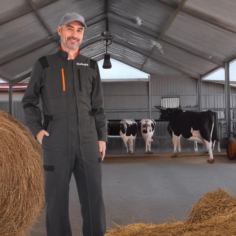 Offizieller Kubota Shop | Kubota overall mit 2 reißverschlüssen